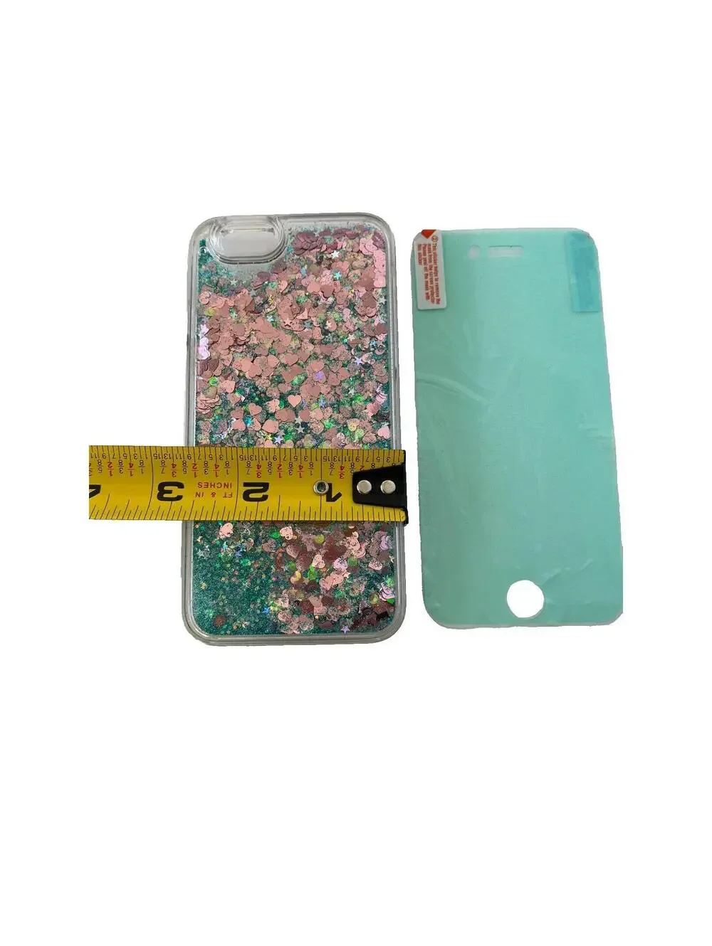 iPhone 6s Hard Case Cover Sparkly Glitter + Screen Protector Combo
